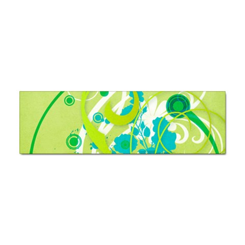 Green Blue Flower Art Sticker (Bumper) from ArtsNow.com Front