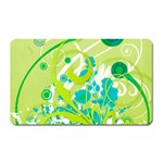 Green Blue Flower Art Magnet (Rectangular)