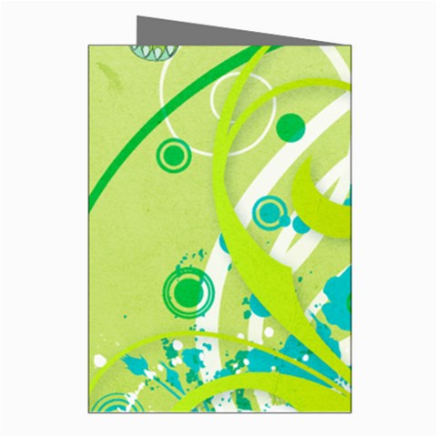 Green Blue Flower Art Greeting Cards (Pkg of 8) from ArtsNow.com Right