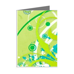 Green Blue Flower Art Mini Greeting Cards (Pkg of 8) from ArtsNow.com Right