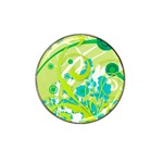 Green Blue Flower Art Hat Clip Ball Marker