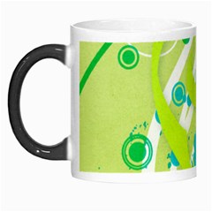 Green Blue Flower Art Morph Mug from ArtsNow.com Left