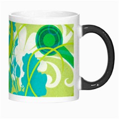 Green Blue Flower Art Morph Mug from ArtsNow.com Right