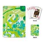 Green Blue Flower Art Playing Cards Single Design