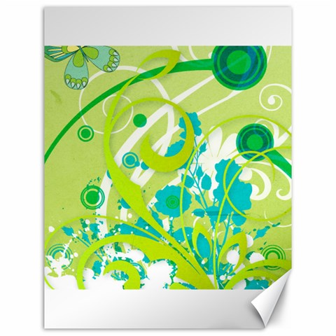 Green Blue Flower Art Canvas 12  x 16  from ArtsNow.com 11.86 x15.41  Canvas - 1