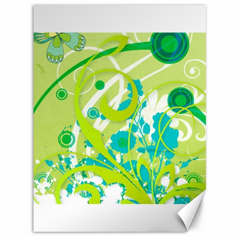 Green Blue Flower Art Canvas 36  x 48  from ArtsNow.com 35.26 x46.15  Canvas - 1