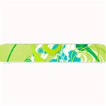 Green Blue Flower Art Small Bar Mat