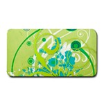 Green Blue Flower Art Medium Bar Mat