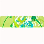 Green Blue Flower Art Large Bar Mat