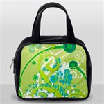 Green Blue Flower Art Classic Handbag (One Side)