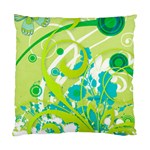 Green Blue Flower Art Standard Cushion Case (Two Sides)