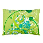 Green Blue Flower Art Pillow Case