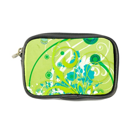 Green Blue Flower Art Coin Purse from ArtsNow.com Front