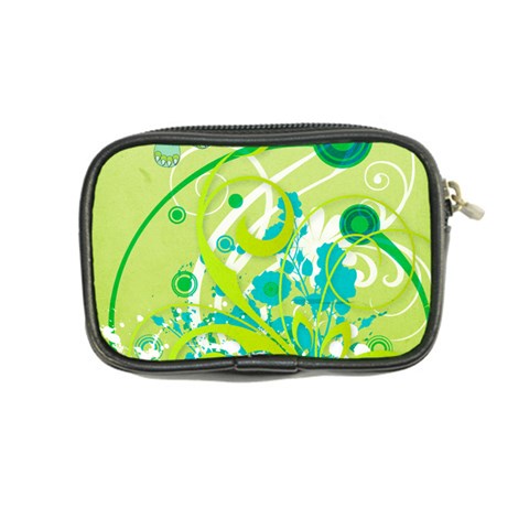 Green Blue Flower Art Coin Purse from ArtsNow.com Back