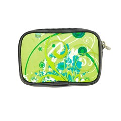 Green Blue Flower Art Coin Purse from ArtsNow.com Back