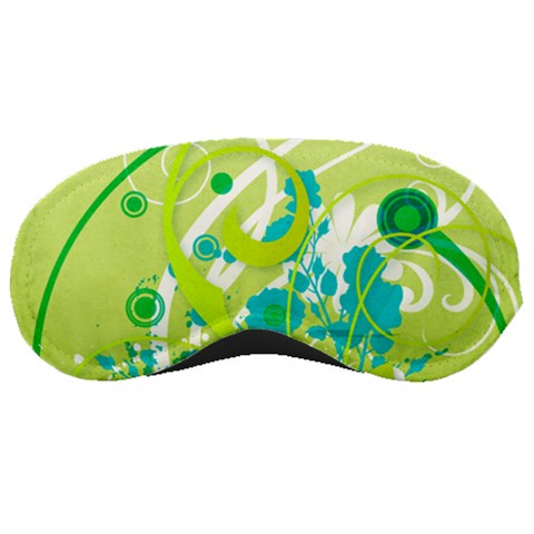 Green Blue Flower Art Sleeping Mask from ArtsNow.com Front