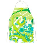 Green Blue Flower Art Full Print Apron