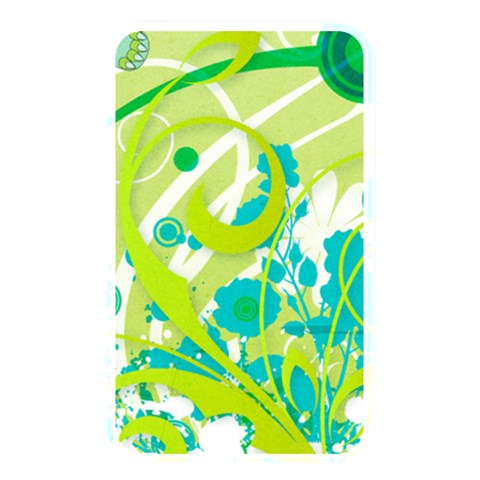 Green Blue Flower Art Memory Card Reader (Rectangular) from ArtsNow.com Front