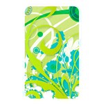 Green Blue Flower Art Memory Card Reader (Rectangular)