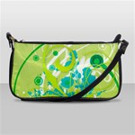 Green Blue Flower Art Shoulder Clutch Bag