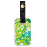 Green Blue Flower Art Luggage Tag (one side)