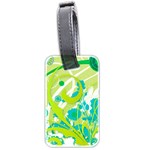 Green Blue Flower Art Luggage Tag (two sides)