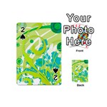 Green Blue Flower Art Playing Cards 54 (Mini)