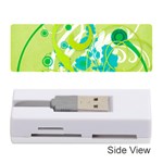 Green Blue Flower Art Memory Card Reader (Stick)