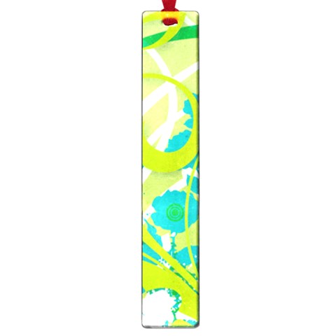 Green Blue Flower Art Large Book Mark from ArtsNow.com Front