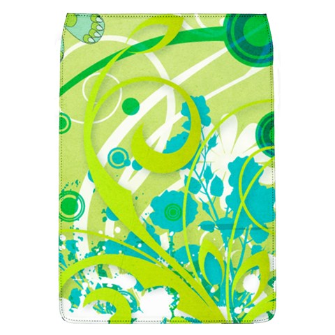 Green Blue Flower Art Removable Flap Cover (L) from ArtsNow.com Front