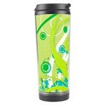 Green Blue Flower Art Travel Tumbler