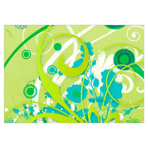 Green Blue Flower Art Samsung Galaxy Note 4 Case (White) from ArtsNow.com Front