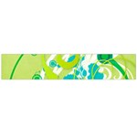 Green Blue Flower Art Large Flano Scarf 