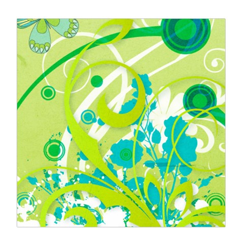 Green Blue Flower Art Duvet Cover (Queen Size) from ArtsNow.com Front