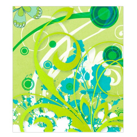 Green Blue Flower Art Duvet Cover (King Size) from ArtsNow.com Duvet Quilt