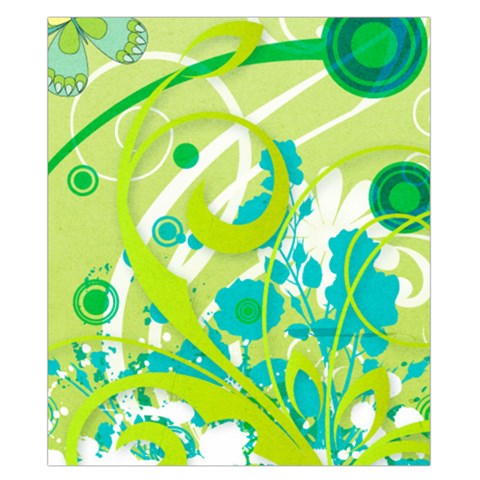 Green Blue Flower Art Duvet Cover (California King Size) from ArtsNow.com Duvet Quilt