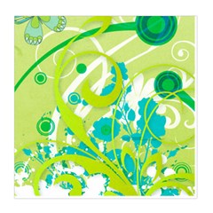 Green Blue Flower Art Duvet Cover Double Side (Queen Size) from ArtsNow.com Front