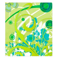 Green Blue Flower Art Duvet Cover Double Side (King Size) from ArtsNow.com Front