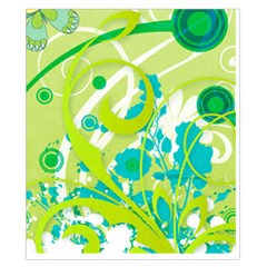 Green Blue Flower Art Duvet Cover Double Side (California King Size) from ArtsNow.com Front