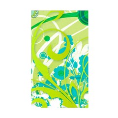 Green Blue Flower Art Duvet Cover Double Side (Single Size) from ArtsNow.com Back