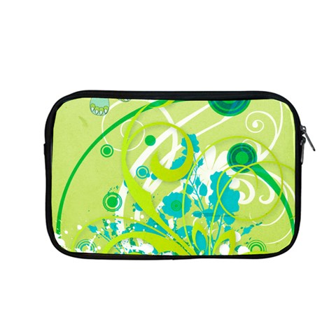 Green Blue Flower Art Apple MacBook Pro 13  Zipper Case from ArtsNow.com Front