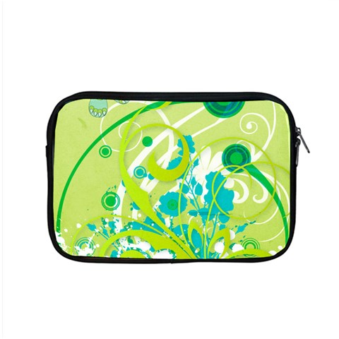 Green Blue Flower Art Apple MacBook Pro 15  Zipper Case from ArtsNow.com Front