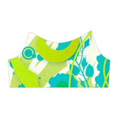 Green Blue Flower Art Shoulder Cutout Velvet One Piece from ArtsNow.com Left Sleeve