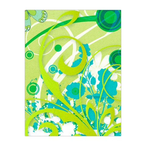 Green Blue Flower Art Medium Tapestry from ArtsNow.com Front