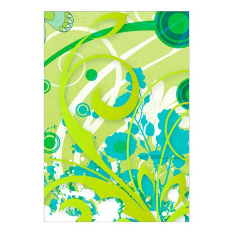 Green Blue Flower Art Large Tapestry from ArtsNow.com Front