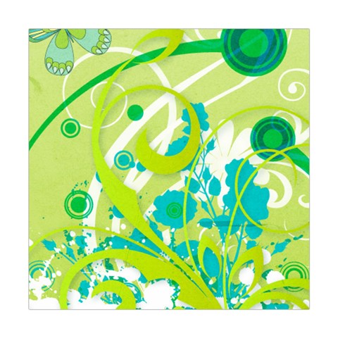 Green Blue Flower Art Square Tapestry (Large) from ArtsNow.com Front