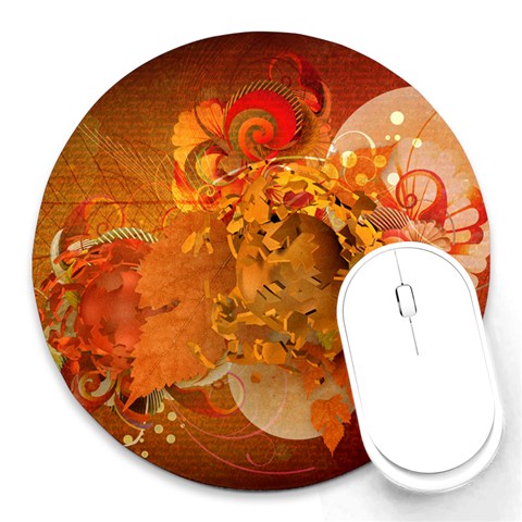 Fall Art Round Mousepad from ArtsNow.com Front