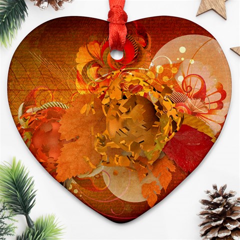 Fall Art Ornament (Heart) from ArtsNow.com Front