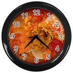 Fall Art Wall Clock (Black)