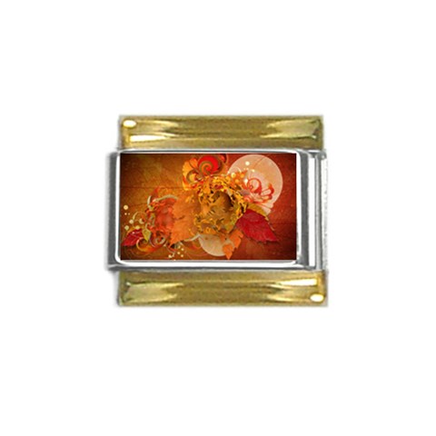 Fall Art Gold Trim Italian Charm (9mm) from ArtsNow.com Front